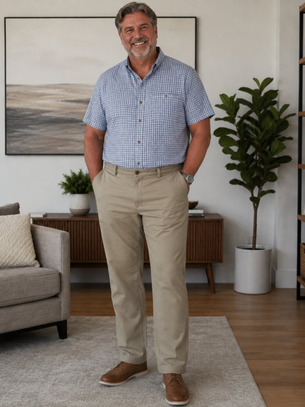 Club Room Men's Khaki Chinos